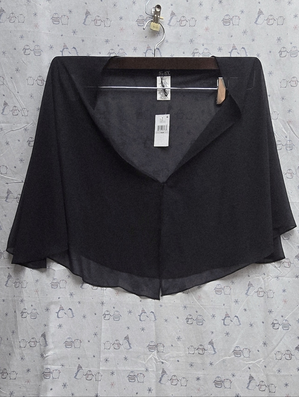 SLNY Sheer Ponchos Multi-wear Chiffon Shawls for Elegant Evening, Formal Wear.